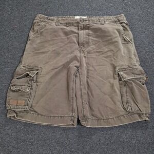 Vintage BKE Caribbean Cargo Shorts Mens 38 Brown Dirt Heavy Cotton Casual Y2k